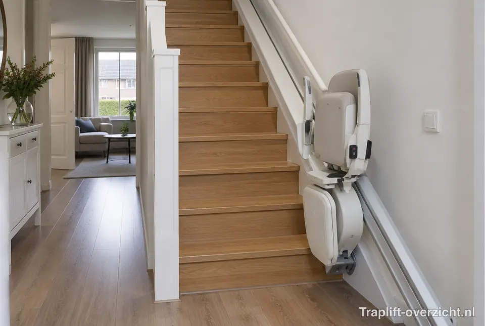 Traplift op een rechte trap in een woning